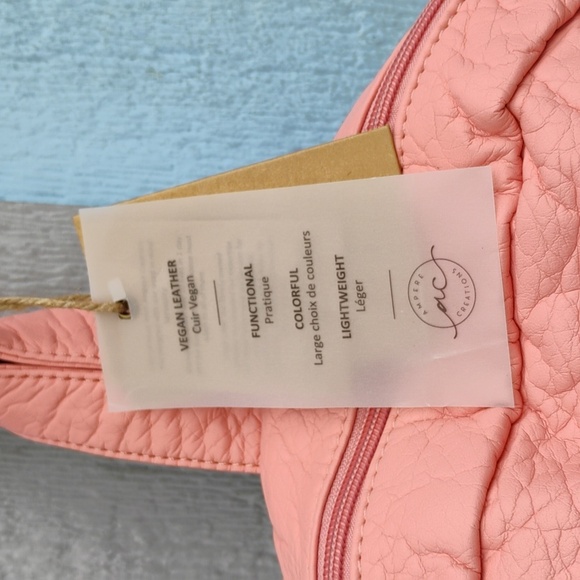 Vegan Leather Rose Pink NWT Backpack - Picture 7 of 10